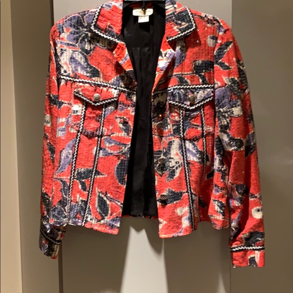 Sandy Starkman jacket covered with clear sequins.